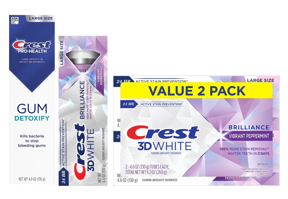3 Crest Premium Toothpaste Products