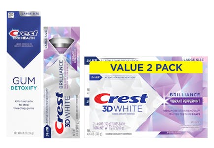3 Crest Premium Toothpaste Products