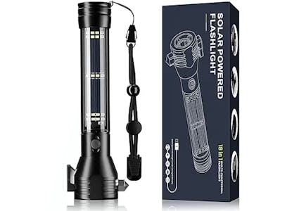 Solar-Powered LED Flashlight