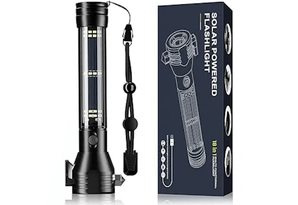 Solar-Powered LED Flashlight