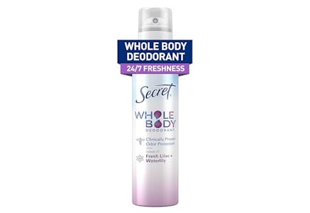 2 Secret Whole Body Deodorants