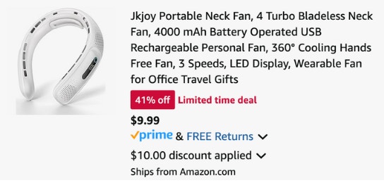Neck fan cart