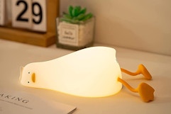 duck night light in desk space