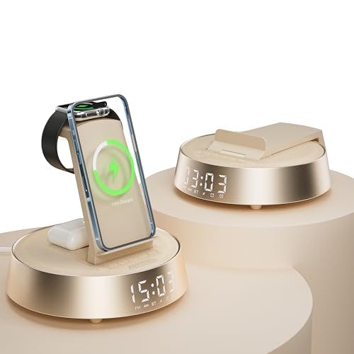 Alarm Clock with Wireless Charging Station