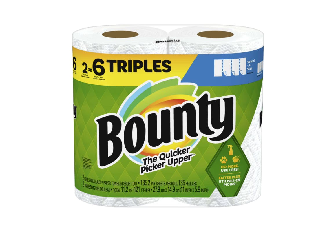 2 Bounty Paper Towels Packs