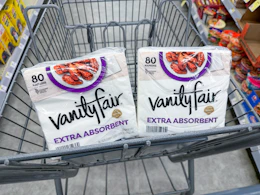 vanity fair napkins in walgreens cart