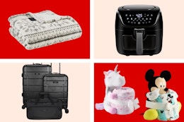 Serta Heated Throw, The Big One Buddy Throw Set, Hardside Luggage Set, PowerXL Air Fryer