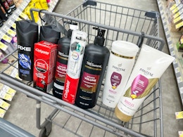 tresemme pantene colgate axe products in walgreens cart