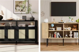 home depot buffet cabinets collage