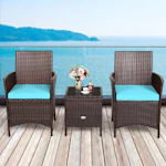 Costway Rattan 3-Piece Patio Set