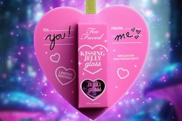 a too faced kissing jelly gloss ornament