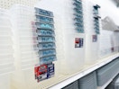 hefty hi-rise storage bins sitting on a target shelf