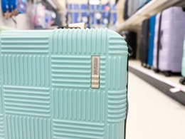 Close up shot of the American Tourister Luggage of logo