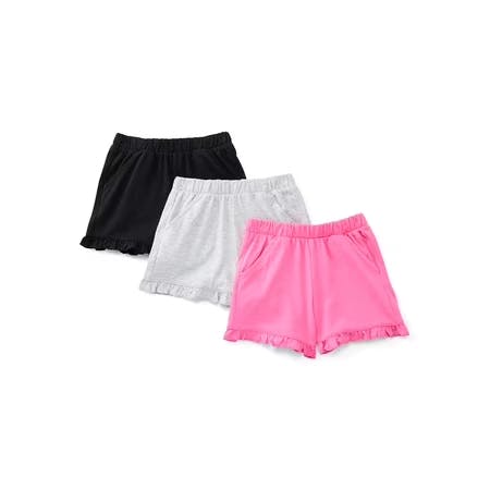 Kids' Ruffle Hem Shorts 3-Pack