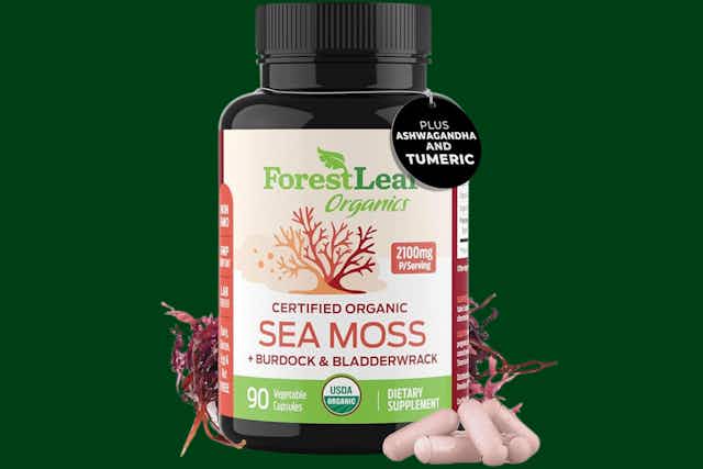 Sea Moss 90-Count Digestive Superfood Supplement, as Low as $10.70 on Amazon card image