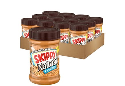 Skippy Natural Peanut Butter 12-Pack