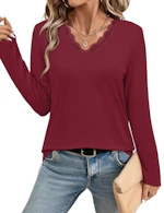 Women's Lace Long Sleeve Top