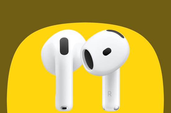 a pair of Apple AirPods 4