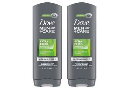 2 Dove Men+Care Body Washes
