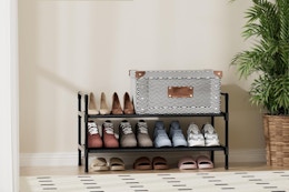 2-Tier Shoe Rack, Just $6.99 on Amazon card image