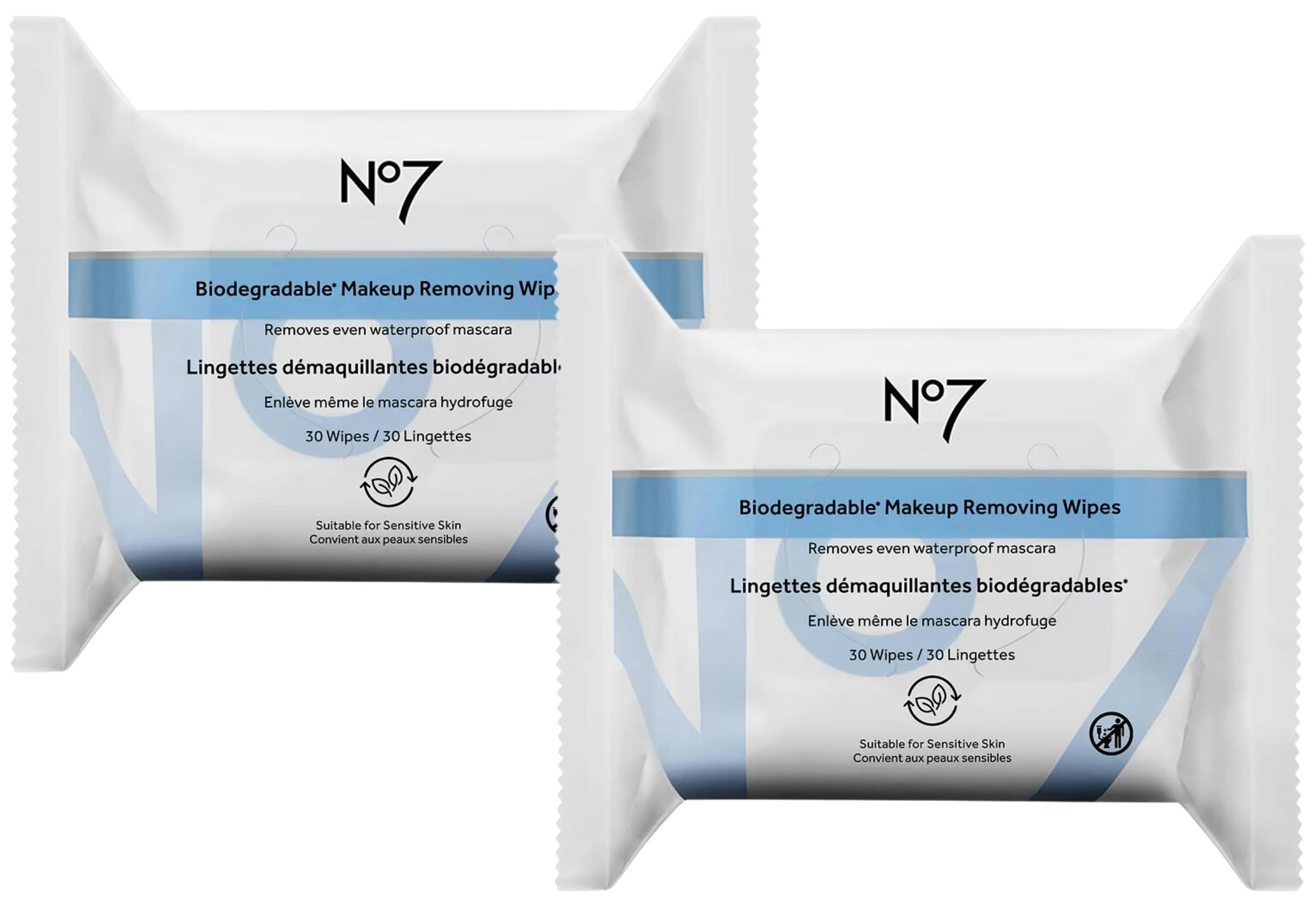 2 No7 Skincare Wipes