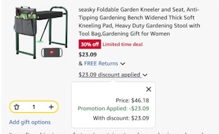 garden kneeler and seat Amazon receipt