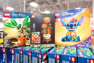lego harry potter, botanicals chrysanthemums, and disney stitch sets