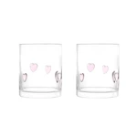 Pink Hearts Drinking Glasses