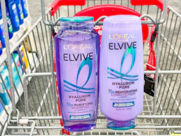 loreal elvive hair care in a cvs cart