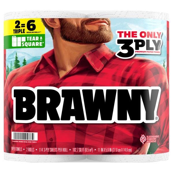 2 Brawny Paper Towels Packs