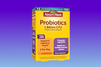 box of probiotics on KCL template