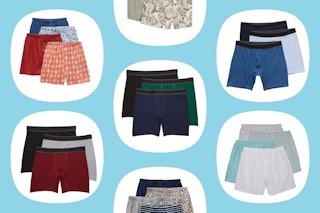 A collage showing men's boxers