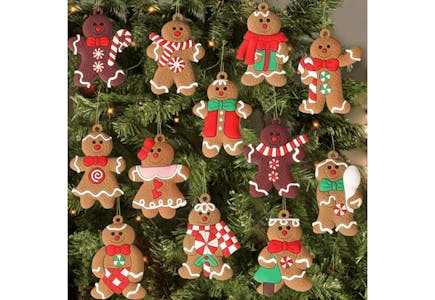 Gingerbread Man Ornament Set