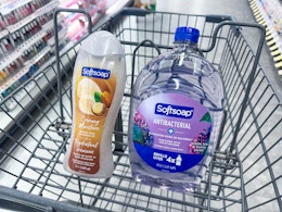 soft soap body wash and hand soap refill in walgreens cart