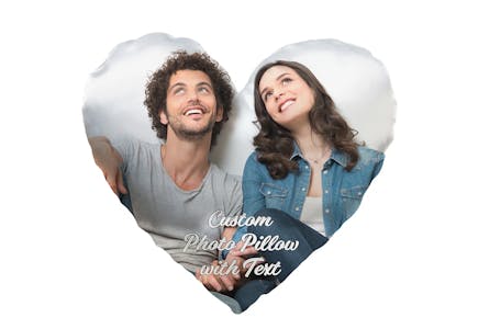 Custom Heart Photo Pillow