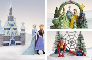 disney and marvel christmas village pieces