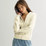 Juniors' Long Sleeve Zip-Up Hoodie