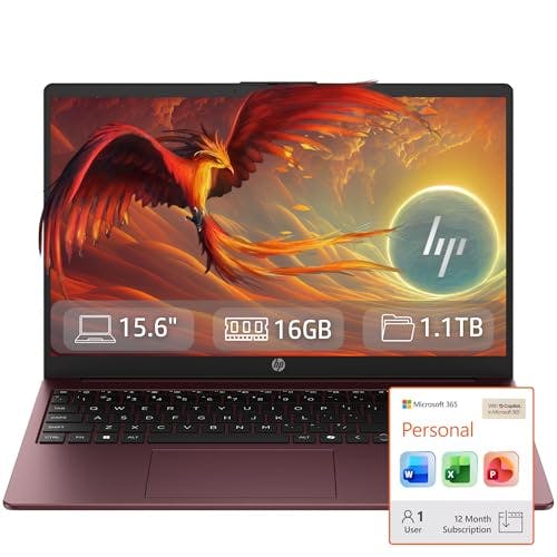 HP 15.6" Laptop, 16GB RAM, 1.1TB