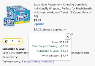extra gum cart