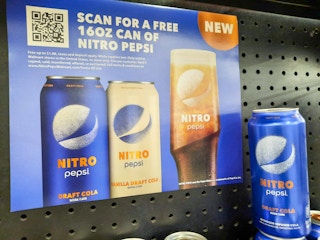 walmart nitro pepsi draft cola on display