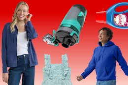 Apparel, water bottle, and Persil laundry detergent
