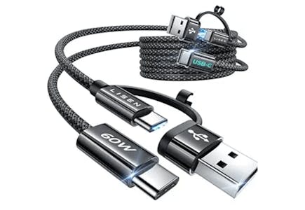 Dual iPhone Charger Cables