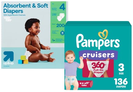 1 Up&Up + 1 Pampers Diapers Packs