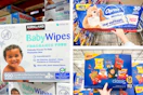 baby wipes toilet paper chips collage