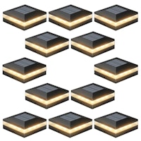 Solar Post Cap Lights 12-Pack