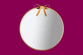 The Home Depot gold bow mirror