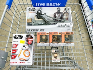 star wars toys in a cart