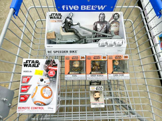star wars toys in a cart
