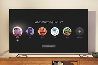 INSIGNIA 50" Class F50 Series LED 4K UHD Smart Fire TV on a console.