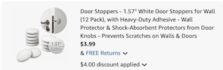 door stoppers Amazon receipt